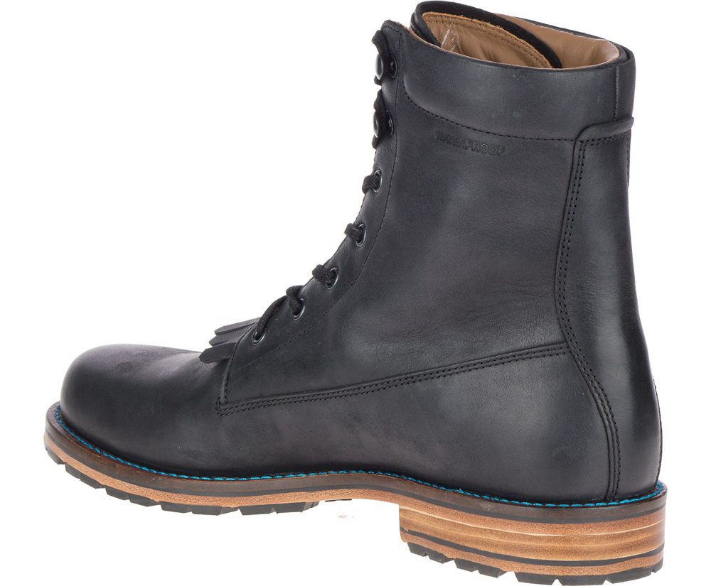 Merrell Boots Black - Wayfarer Lace Leather - Mens 53BLWXHGU